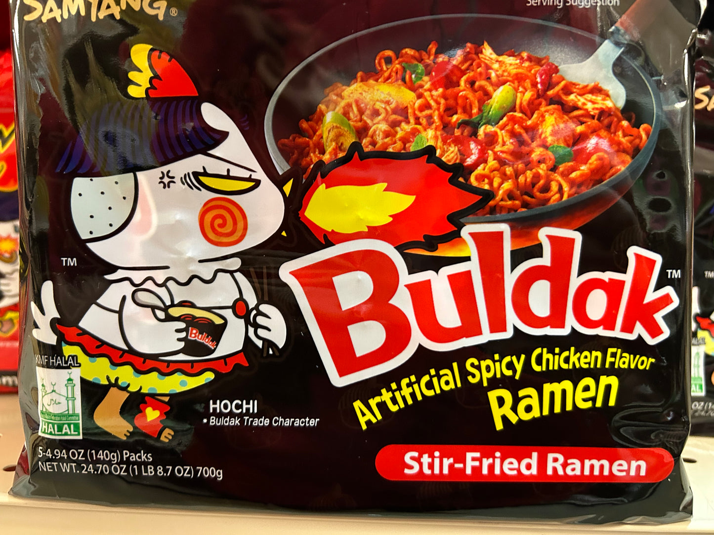 1. Buldak Artificial Spicy Chicken Flavor Ramen Regular Spicy 5